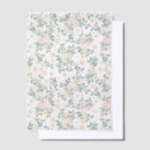 Romantische Blush kleine bloemen groen mooi Vellum Uitnodigingen (Offset)