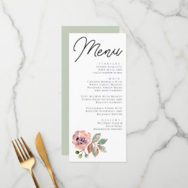 Romantische Blush Mauve Horizontale Bewaar de Datu Menu