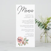 Romantische Blush Mauve Horizontale Save the Date  Menu (Staand voorkant)