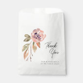 Romantische Blush Mauve Watercolor Bedankzakje (Voorkant)