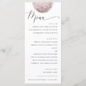 Romantische Blush Moon | Hemels huwelijksdiner Menu (Voorkant)