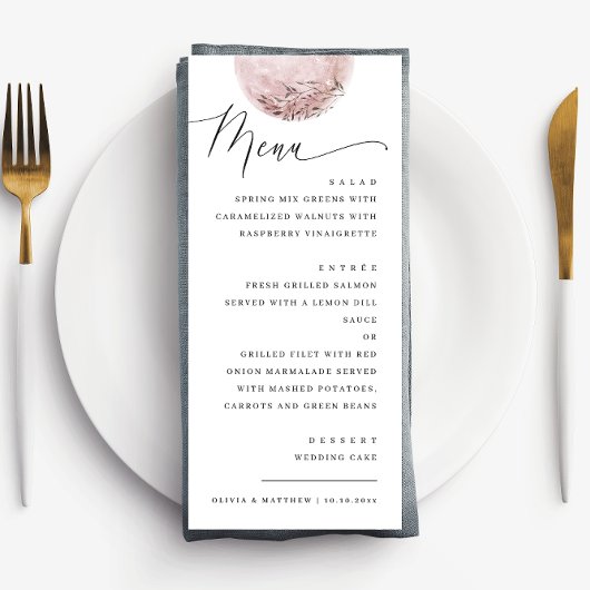 Romantische Blush Moon | Hemels huwelijksdiner Menu