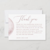 Romantische Blush Moon | Script Hemelse bruiloft Bedankkaart (Voorkant)