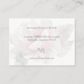 Romantische Blush Peony Bloemen Huwelijk Informatiekaartje (Achterkant)