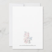 Romantische Blush Peony Bloemen Huwelijk Kaart (Achterkant)