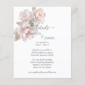 Romantische Blush Peony Floral Wedding Enclosure K (Voorkant)