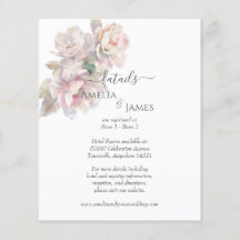 Romantische Blush Peony Floral Wedding Enclosure K
