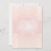 Romantische Blush Roze Bloemen Huwelijksuitnodigin Kaart (Achterkant)