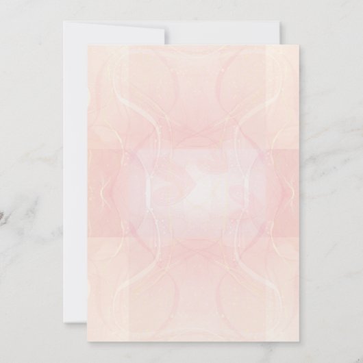 Romantische Blush Roze Bloemen Huwelijksuitnodigin Kaart (Achterkant)