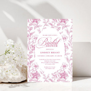 Romantische Blush Roze Bloemrozen Bruiloft Feest Kaart
