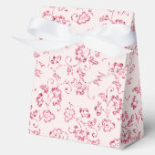 Romantische Blush Roze Glitter Bloemen Bruiloft Bedankdoosjes (Voorkant)