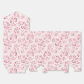 Romantische Blush Roze Glitter Bloemen Bruiloft Bedankdoosjes (Ongevouwen)