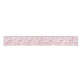 Romantische Blush Roze Glitter Bloemen Bruiloft Grosgrain Lint (Voorkant)