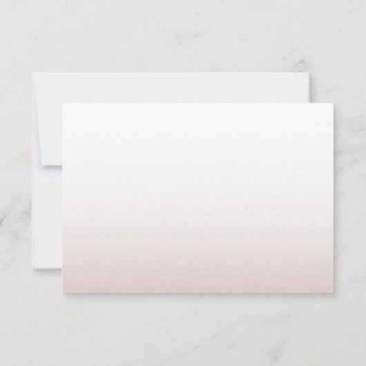 Romantische Blush Roze Gradient Wedding RSVP (Achterkant)