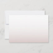 Romantische Blush Roze Gradient Wedding RSVP Kaartje (Achterkant)