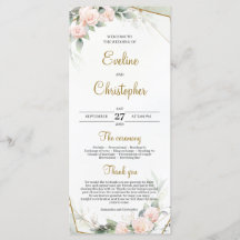 Romantische Blush Roze groen bladeren gouden Lijst