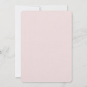 Romantische Blush Roze Ivoor Bloemen Bruiloft Kaart (Achterkant)