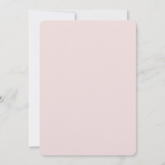 Romantische Blush Roze Ivoor Bloemen Bruiloft Kaart (Achterkant)