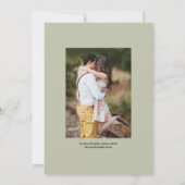 Romantische Blush Roze Salie Groene Trouwdag Save The Date (Achterkant)