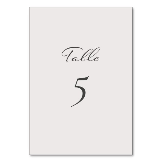 Romantische blush roze tafel nummer kaart (Achterkant)