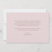 Romantische Blush Roze Tuin Rozen Botanische bruil Bedankkaart (Achterkant)