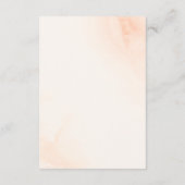 Romantische Blush Roze Waterverf Bruiloft Details Informatiekaartje (Achterkant)