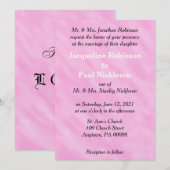 Romantische Blush Roze Waterverf bruiloft uitnodig Kaart (Voorkant / Achterkant)