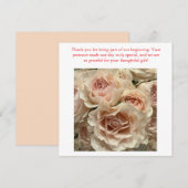 Romantische Blush Rozen Boeket Bruiloft Bedankbrie Bedankkaart (Voorkant / Achterkant)