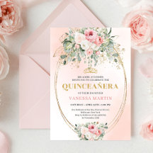 Romantische Blush Rozen Boheemse Quinceañera Uitno