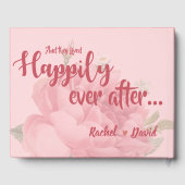 Romantische Blush Rozen bruiloft Gastenboek (Achterkant)