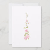 Romantische Blush Rozen & Roze Strik Bruiloft Kaart (Achterkant)