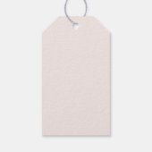 Romantische Blush Rozen Veren Hart Bruiloft Cadeaulabel (Achterkant)