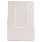 Romantische Blush Rozen Veren Hart Bruiloft Medium Cadeauzakje (Achterkant)