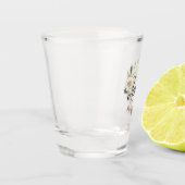 Romantische Blush Rozen Veren Hart Liefde Shot Glas (Links)