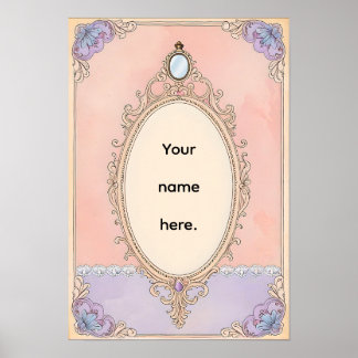 Romantische Blush Vanity Poster
