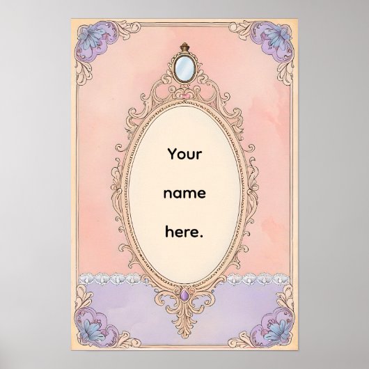 Romantische Blush Vanity Poster (Voorkant)
