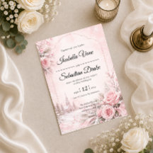 Romantische Blush Winterhuwelijk