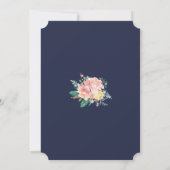 Romantische Blush Witte Bloemige Bruids Thee Showe Kaart (Achterkant)