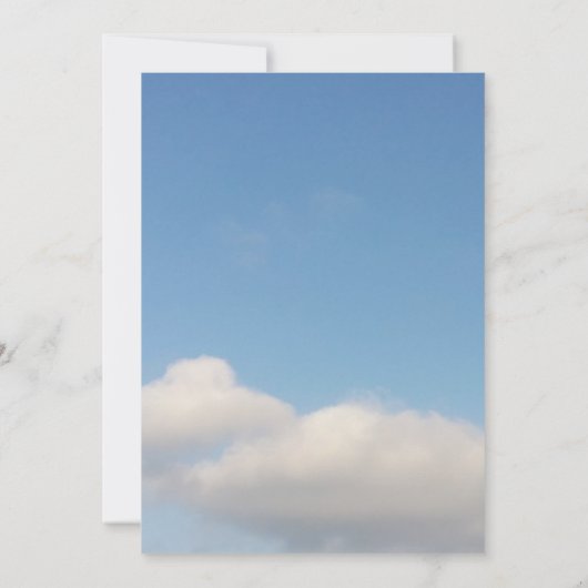 Romantische blye witte wolken trouwuitnodigingen kaart (Achterkant)