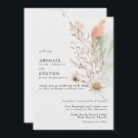 Romantische Boheemse Bloemige Bruiloft Kaart<br><div class="desc">Verwen uw gasten met deze romantische,  elegante boho met Pampas-takken en bloemrijke design.  Pas belangrijke informatie naar keuze eenvoudig aan.  Ideaal bruiloftthema voor elk seizoen.  Bekijk onze bijpassende producten</div>