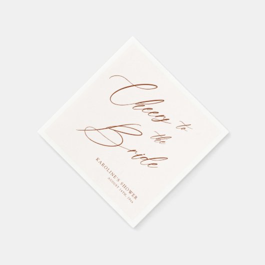 Romantische Boheemse Gril Script Bruidsdouche Servet (Hoek)