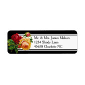 Romantische Boheemse  Rozen Adres Etiket (Voorkant)