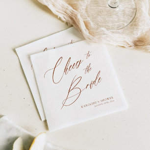 Romantische Boheemse Whimsy Script Bruidsuitnodigi Servet