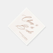 Romantische Boheemse Whimsy Script Bruidsuitnodigi Servet (Hoek)