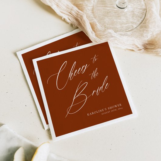 Romantische Boheemse Whimsy Script Bruiloft Feest Servet