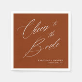 Romantische Boheemse Whimsy Script Bruiloft Feest Servet (Voorkant)