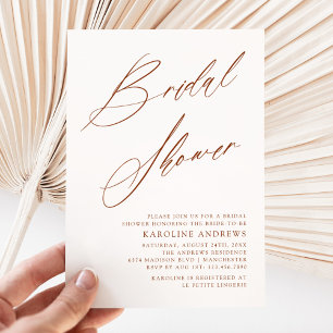 Romantische Boheemse Whimsy Script Bruiloft Uitnod Kaart
