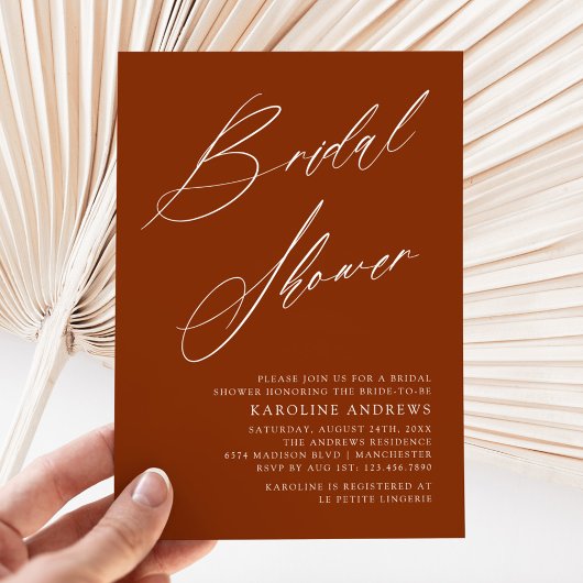 Romantische Boheemse Whimsy Script Bruiloftsshower Kaart