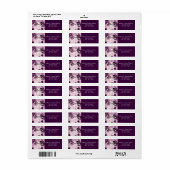 romantische bohemen paarse daisy bruiloft etiket (Full Sheet)