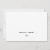 Romantische Bohemian en Pampas Grass Bruiloft Dank Bedankkaart (Achterkant)